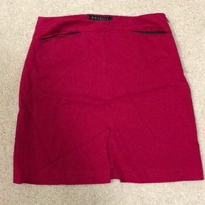 Pink modern front slit cotton skirt size 2